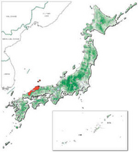 島根県の位置図