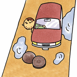 道路のマンホールが外れている!