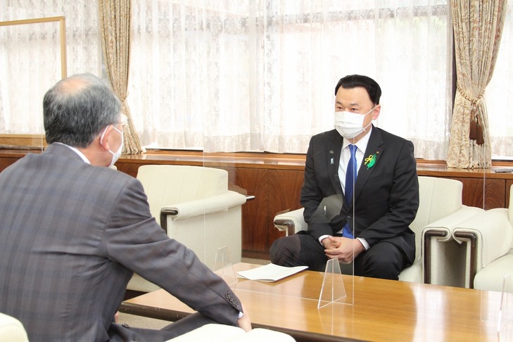 島根県知事が大田市長へ経過を説明