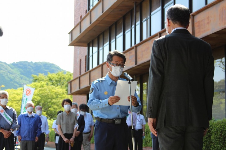 大田警察署長がメッセージを伝達