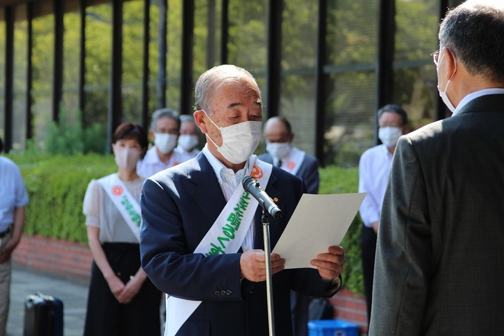 大田市保護司会の会長がメッセージを伝達