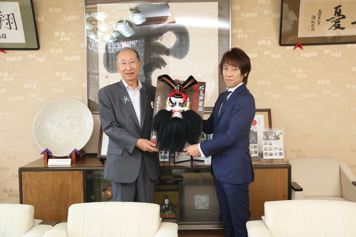 市長と松井代表取締役社長
