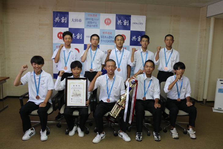 第一中学校３年生の選手たち