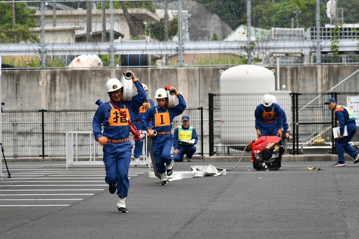 宅野分団の操法操作１