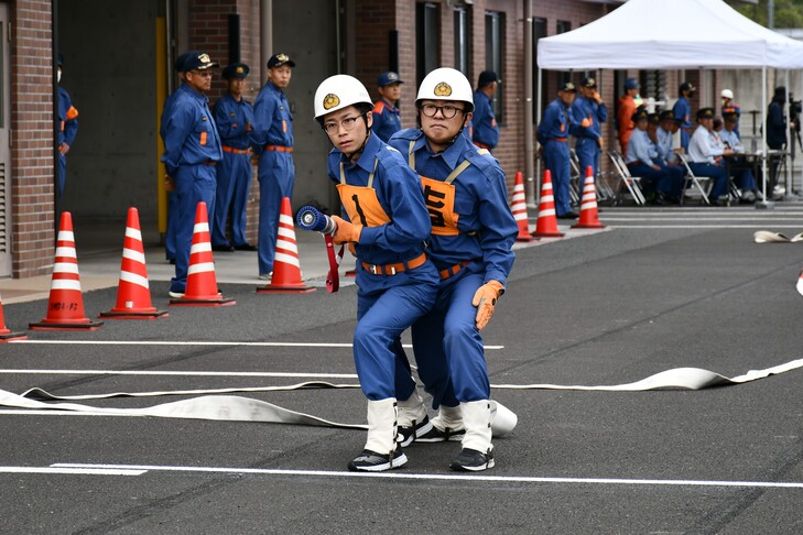 宅野分団の操法操作２