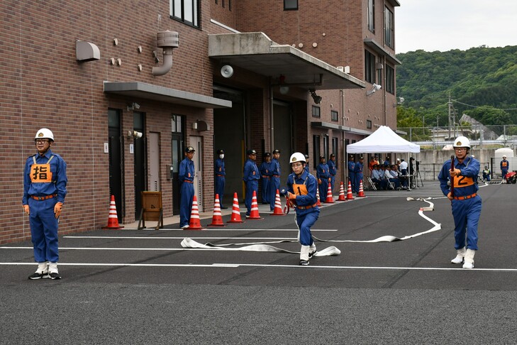宅野分団の操法操作３