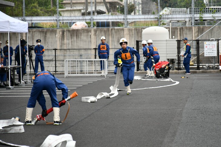 志学分団の操法操作１