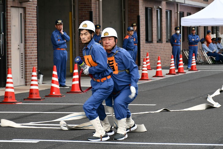 朝山分団の操法操作２