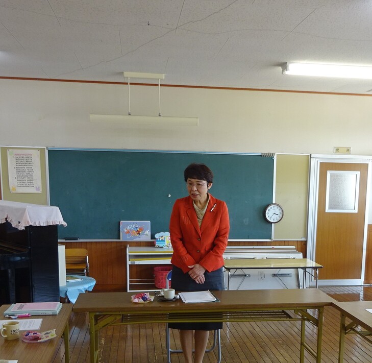 大田市幼稚園教育研究会総会に参加する武田教育長１