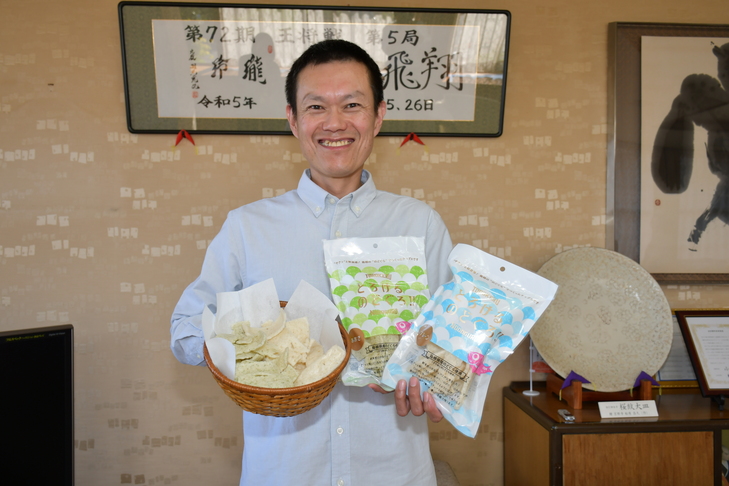 商品と土江さん