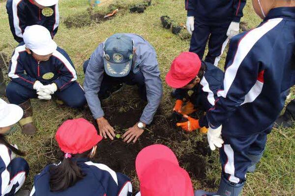 北三瓶小学校植栽