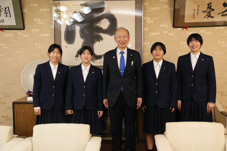 市長と生徒の皆さん