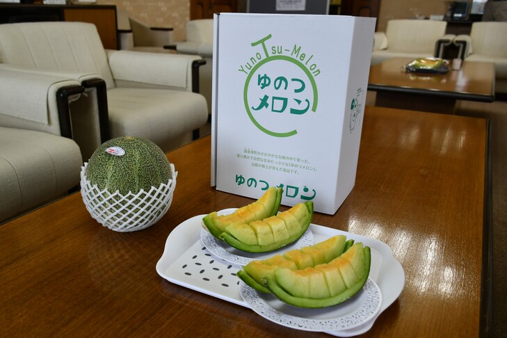 贈呈されたメロン