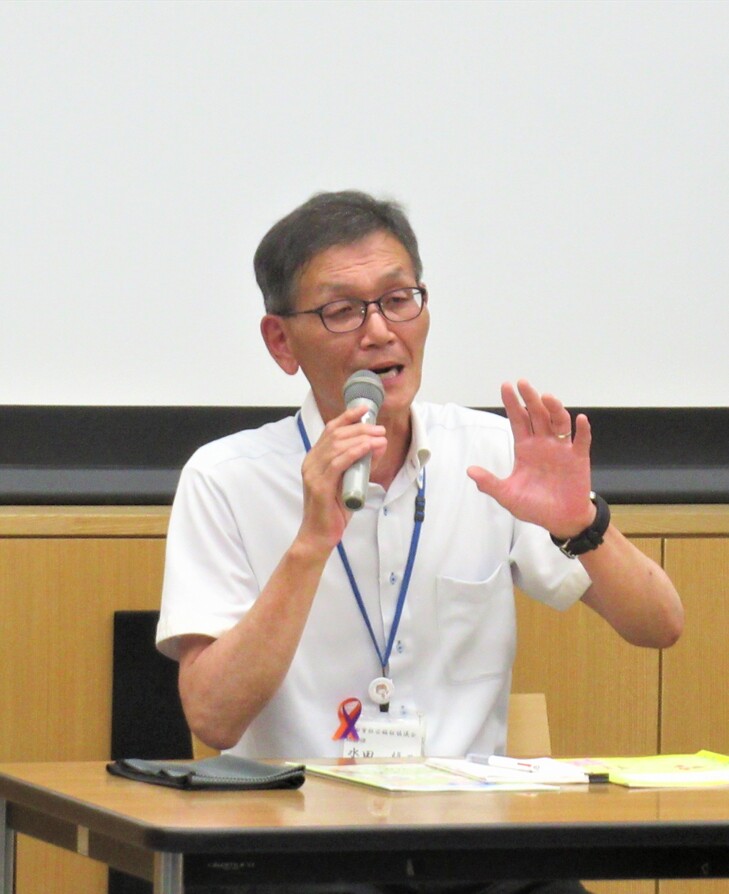 講演中の水田氏