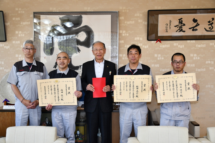 市長と帝人コードレの皆さん