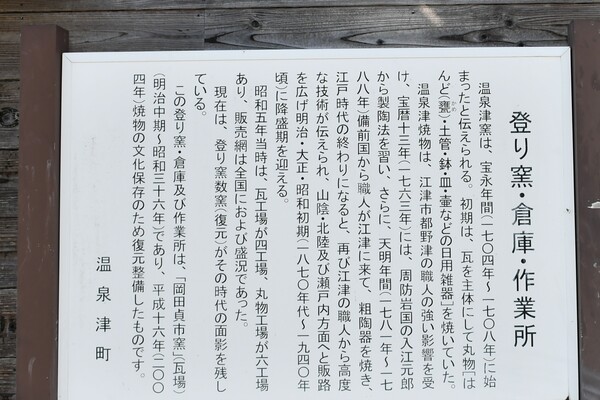 登り窯の説明板