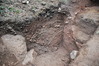 本谷地区でみつかった露頭掘りの跡